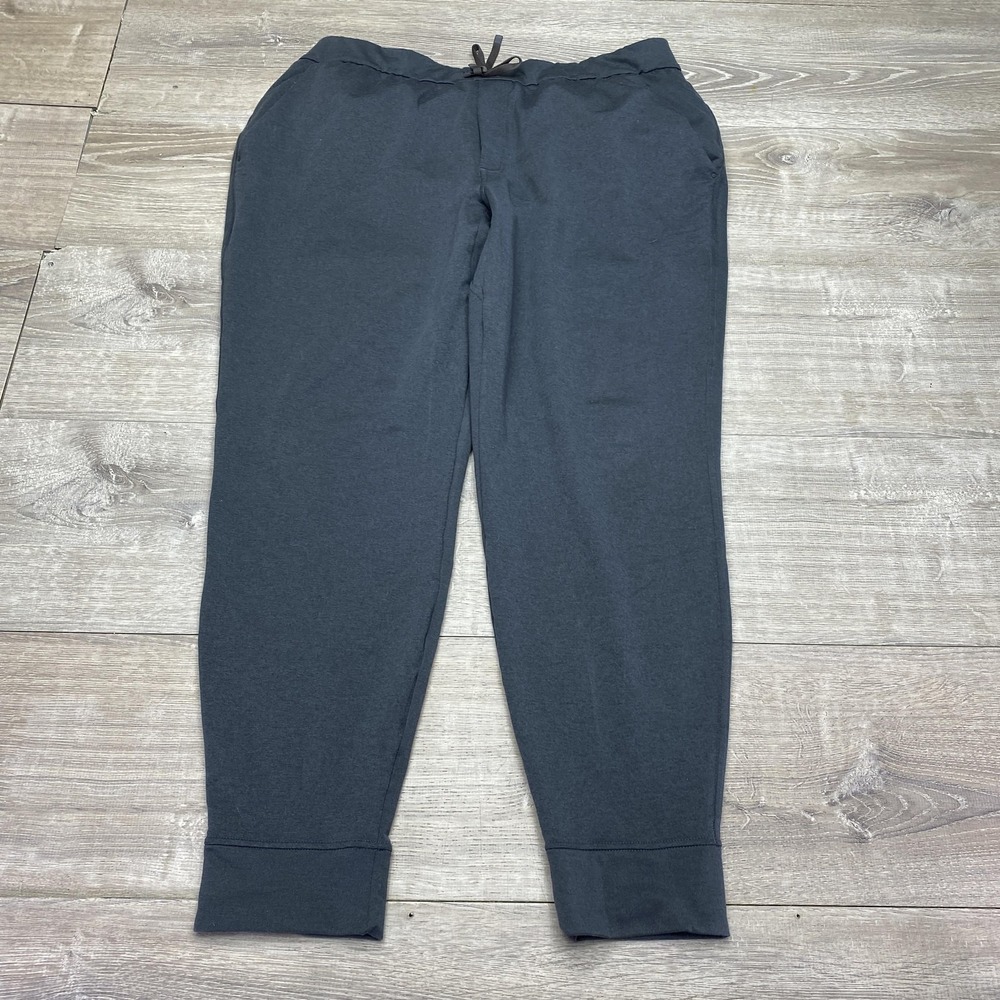 REI Cooperative Jogger Pants Mens XL Gray Knit Elastic Waist Zip Pocket Athletic